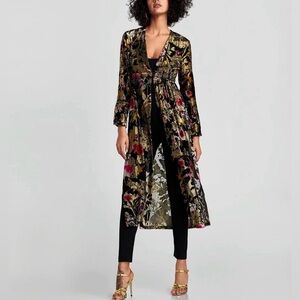 NWT Zara Collection velvet kimono